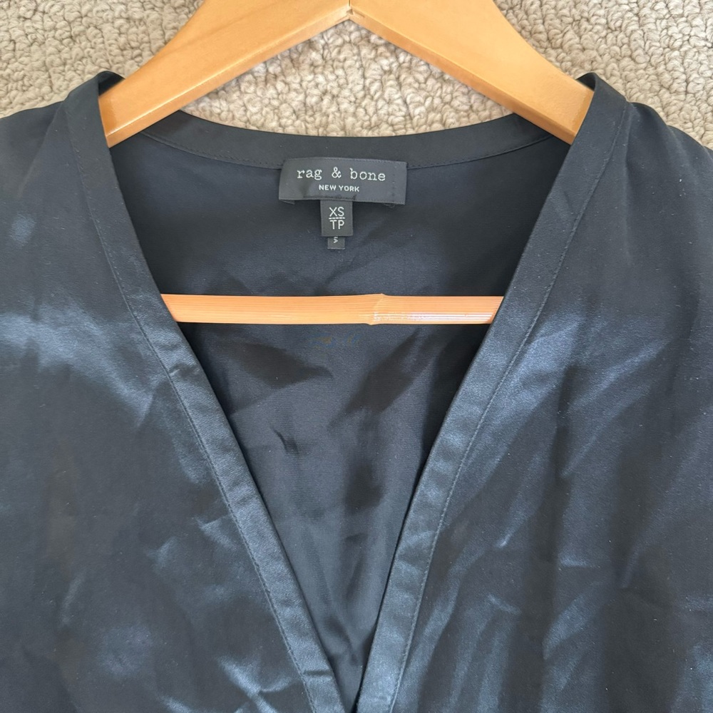Rag & Bone Tomlin tie front silk blouse - Picture 6 of 8